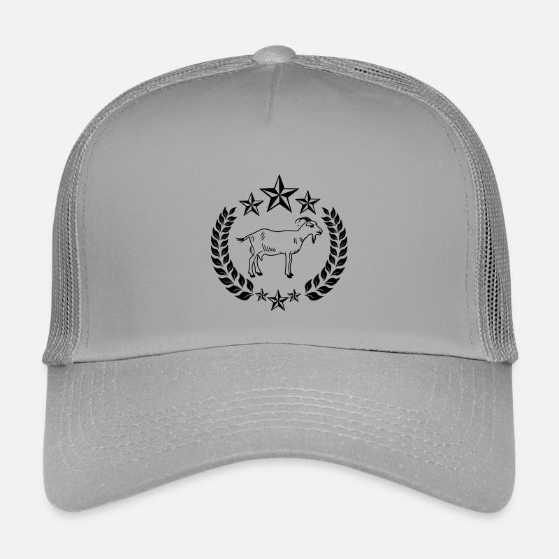 Ziege in Lorbeerkranz Transparente Sterne Kinder Trucker-Cap