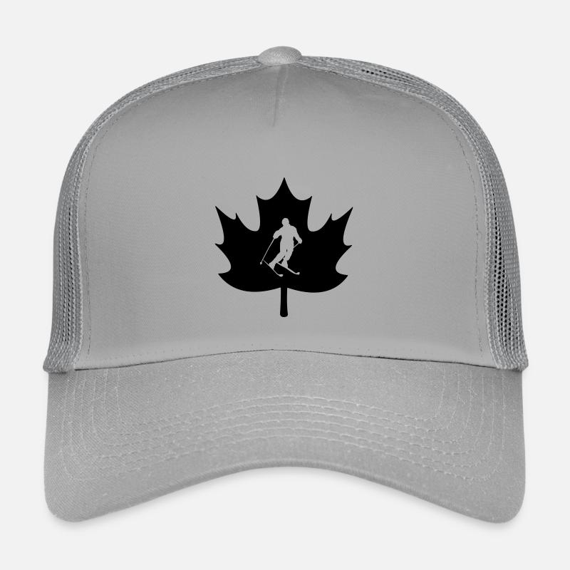 Feuille d’érable du Canada avec logo de skieur découpé Casquette trucker enfant