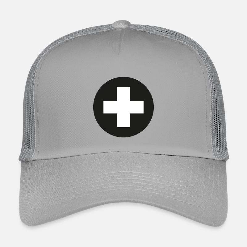 Plus Icon - Kids’ Trucker Cap - light grey