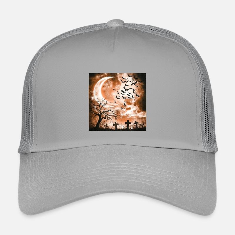 Bäume, fledermäuse, Friedhöfe, verregnet - Kinder Trucker-Cap - Hellgrau