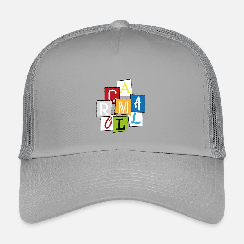 Mallorca "MLLRC" Bunte Buchstaben Collage Design - Kinder Trucker-Cap - Hellgrau
