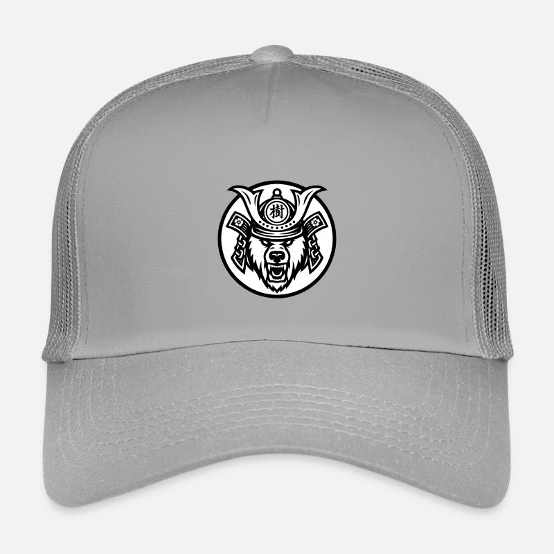 Samurai Bear Ju-1 - Kids’ Trucker Cap - light grey
