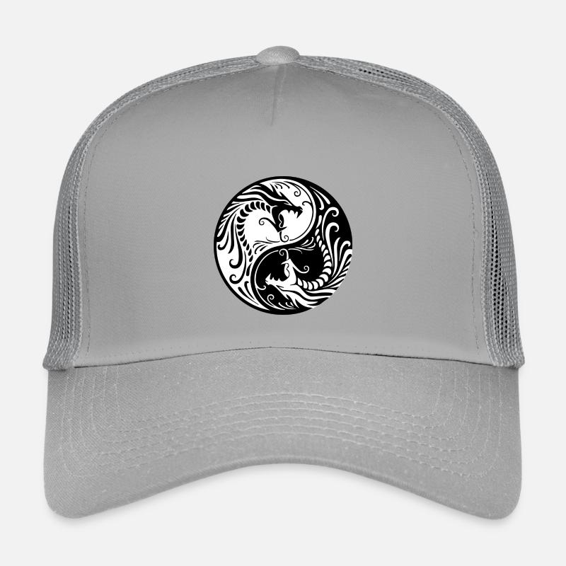 Drache Yin Yang - Kinder Trucker-Cap - Hellgrau