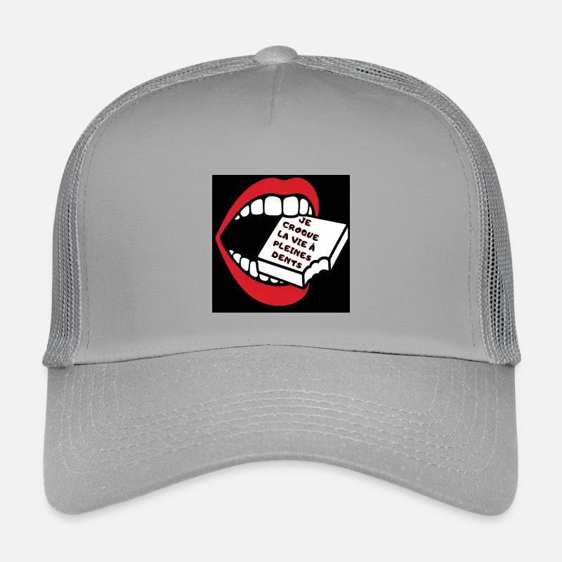 Das Leben ist gut - Kinder Trucker-Cap - Hellgrau