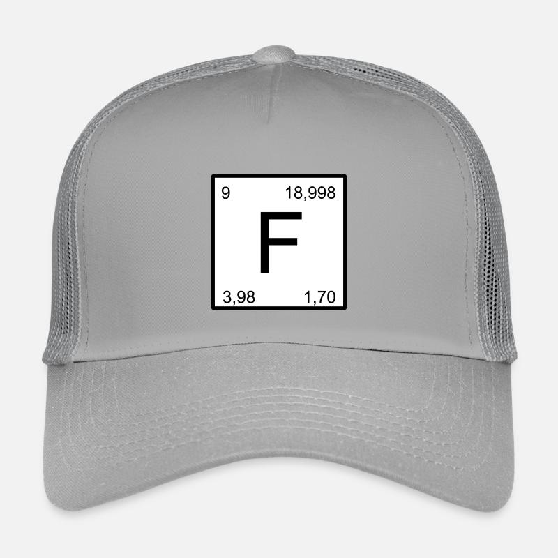 F Fluor in a minimalist number grid Kids’ Trucker Cap