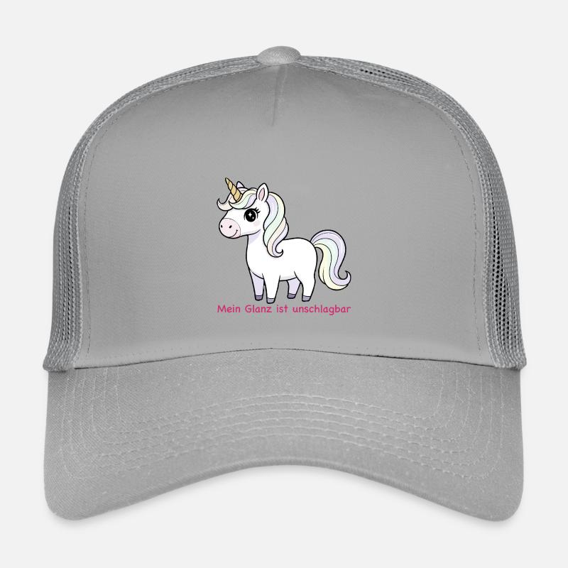 Pastell Einhorn Glanz - Kinder Trucker-Cap - Hellgrau