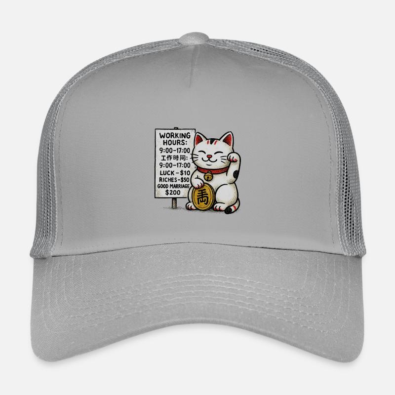 Lucky Cat Fortune Signboard Kids’ Trucker Cap