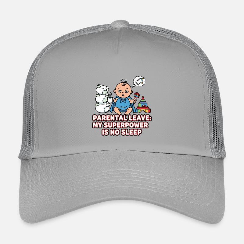 Elternzeit Superkraft Schlaflos Kinder Trucker-Cap