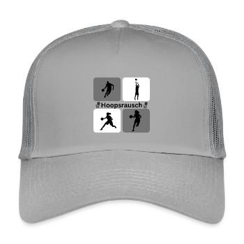 Basketball Silhouetten Dynamik - Kinder Trucker-Cap - Hellgrau - Vorne
