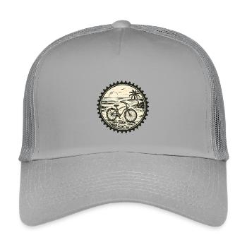 Vintage Beach Bike Crest - Kids’ Trucker Cap - light grey - Front