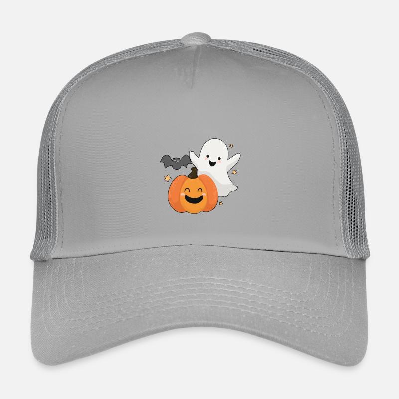 Fun ghost, pumpkin and bat Kids’ Trucker Cap