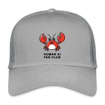 Human AI Fan Club - Kinder Trucker-Cap - Hellgrau - Vorne