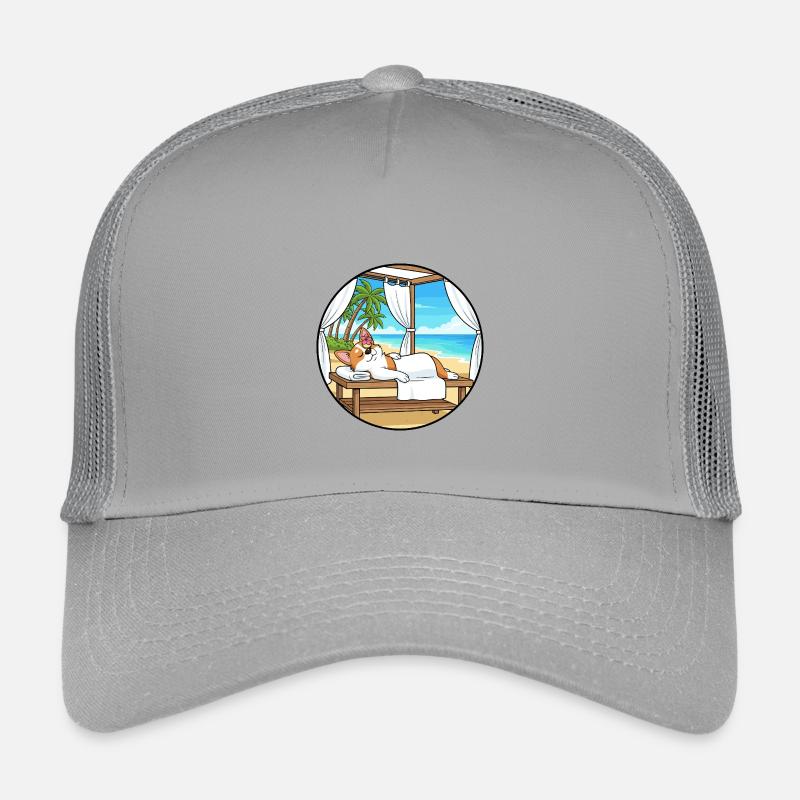 Beach Spa Corgi Dog Relaxing Art Kids’ Trucker Cap