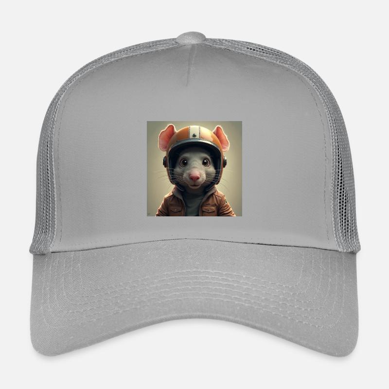 Die kleine Biker-Ratte - Kinder Trucker-Cap - Hellgrau
