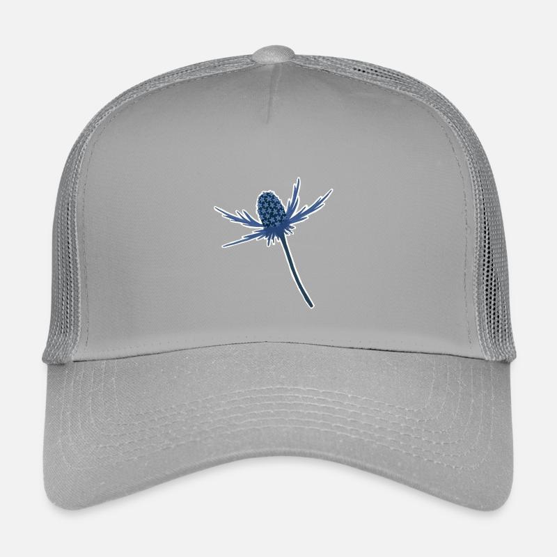 Blaue Meer-Stechpalmenblüte Kinder Trucker-Cap