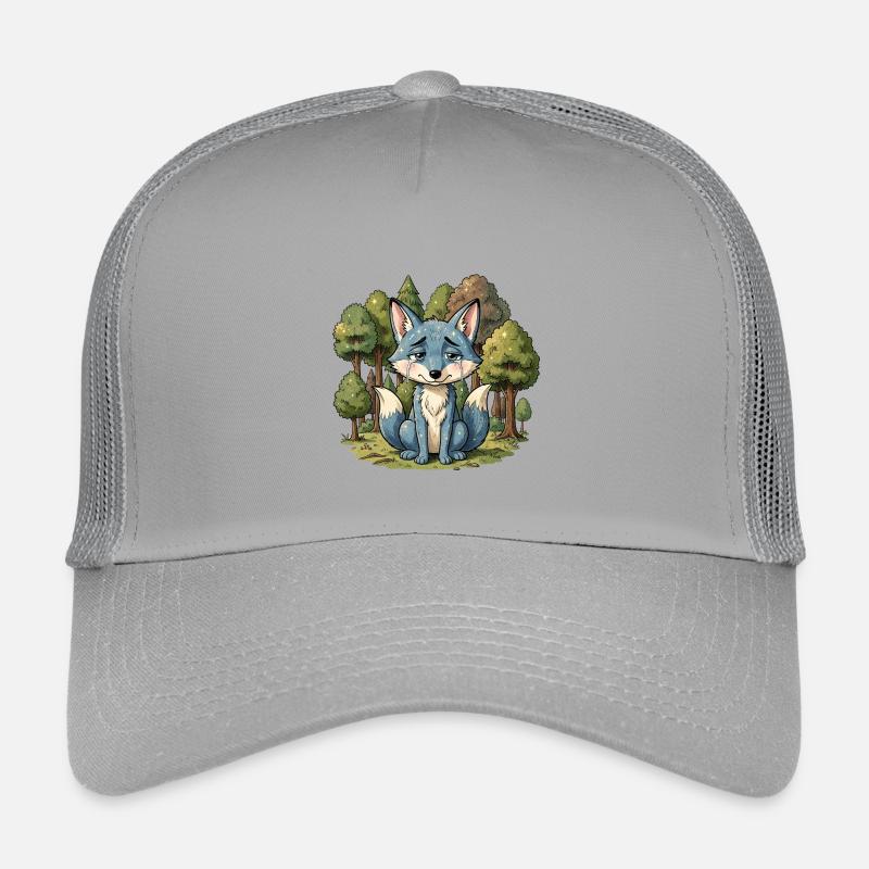 Forêt triste animale du renard bleu Casquette trucker enfant