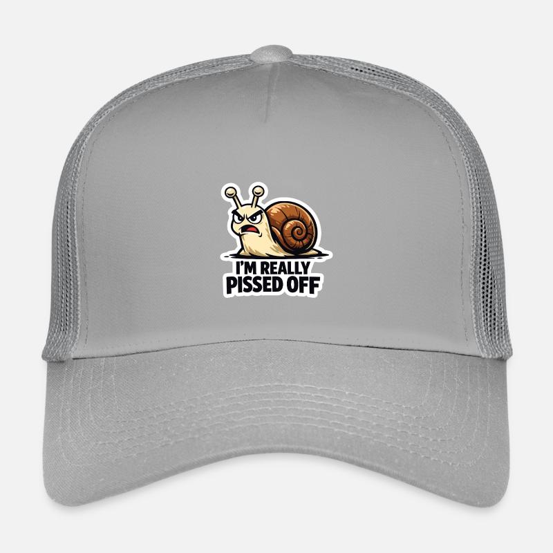 Wütende Schnecke – Ich bin wirklich sauer. - Kinder Trucker-Cap - Hellgrau