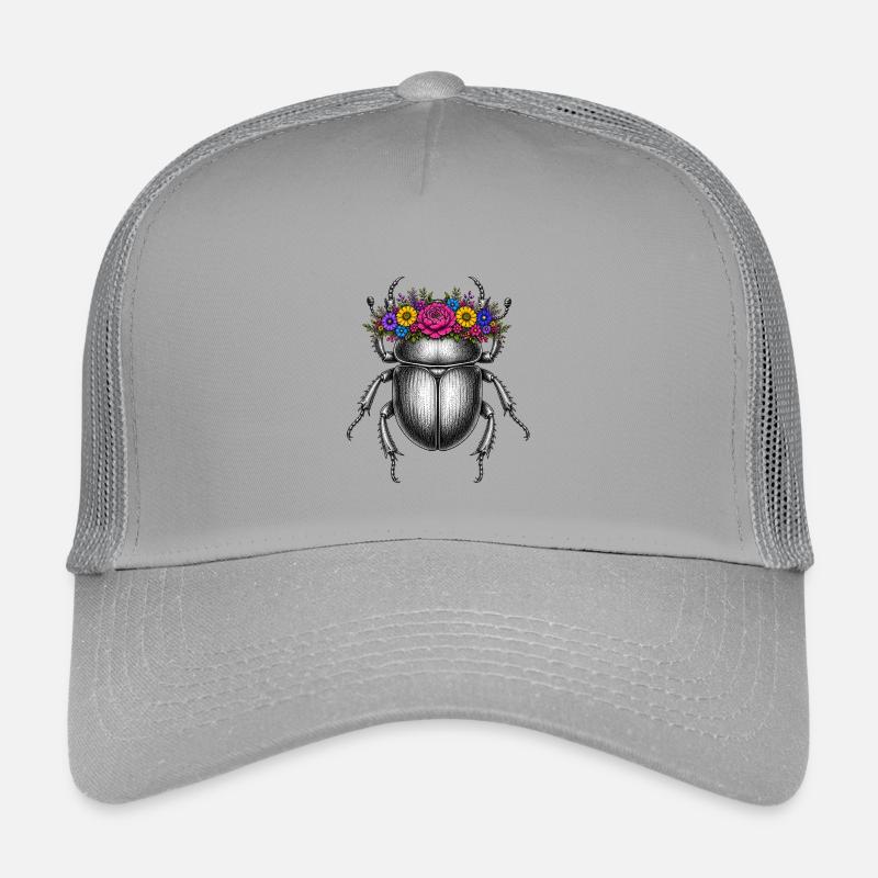 Scarab with flower crown Kids’ Trucker Cap