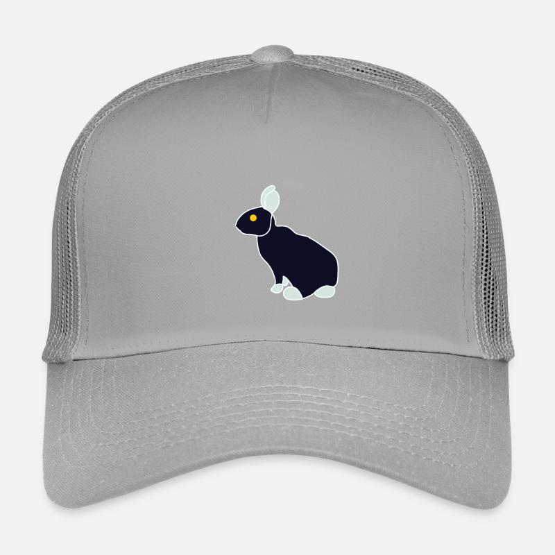 Lapin noir bleu minimaliste Casquette trucker enfant