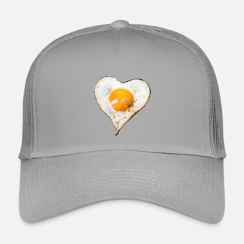 baked egg my love, heart fried egg, fried egg Kids’ Trucker Cap