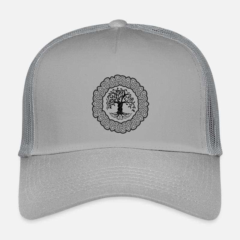 Yggdrasil mit Blättern der Baum des Lebens - Kinder Trucker-Cap - Hellgrau