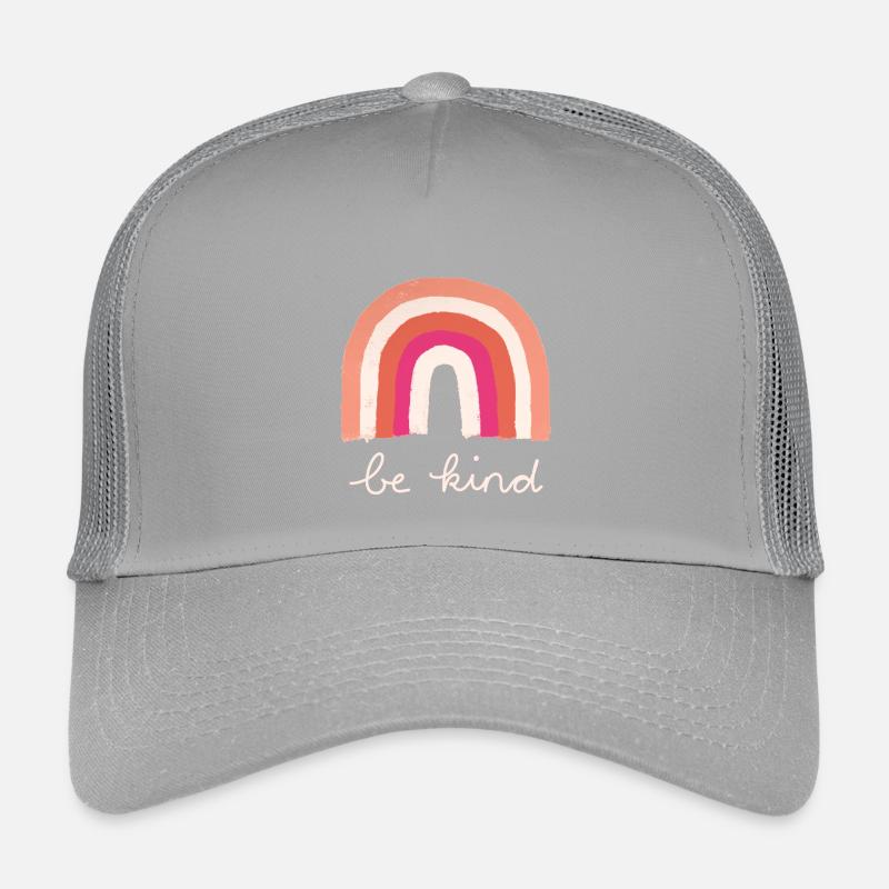 Be Kind Rainbow - Kinder Trucker-Cap - Hellgrau
