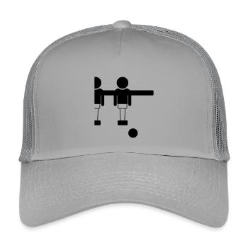Retro Tischfussball Kicker Design - Goal Getter - Kinder Trucker-Cap - Hellgrau - Vorne