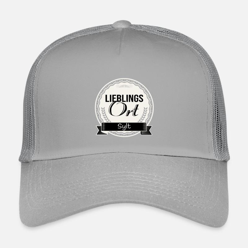Lieblingsort Sylt - Kinder Trucker-Cap - Hellgrau
