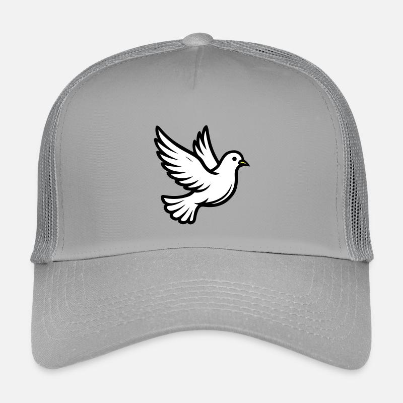Friedenstaube Taube - Kinder Trucker-Cap - Hellgrau