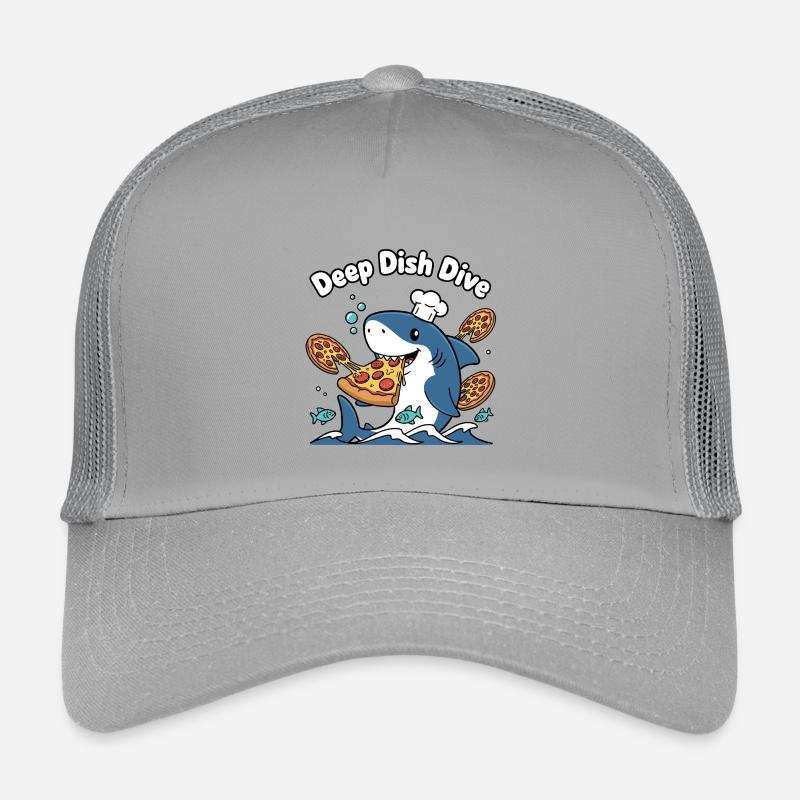 Deep Dish Dive Shark Chef Kinder Trucker-Cap