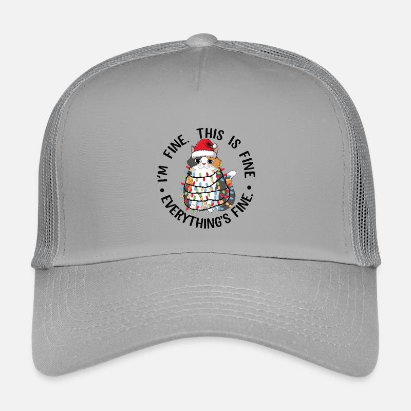 Chat guirlande et bonnet de Noël Casquette trucker enfant
