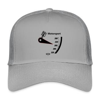 Motorsport Tacho - Kinder Trucker-Cap - Hellgrau - Vorne