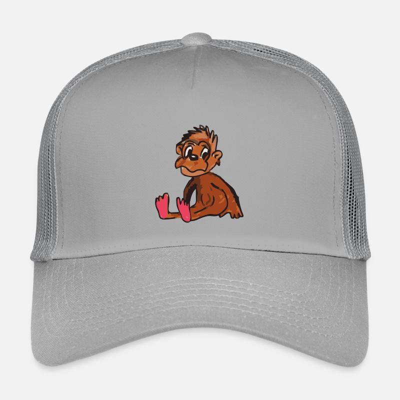 monkey monkey - Kids’ Trucker Cap - light grey
