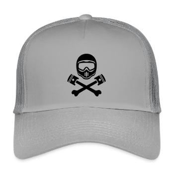 Sports motorcycle helmet with cooking engine pistons - Kids’ Trucker Cap - light grey - Front