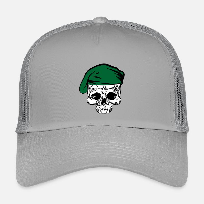 Béret vert squelette Casquette trucker enfant