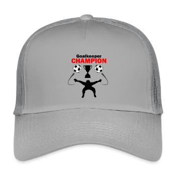 Torwart oder Torwart Schattenfigur Champion - Kinder Trucker-Cap - Hellgrau - Vorne