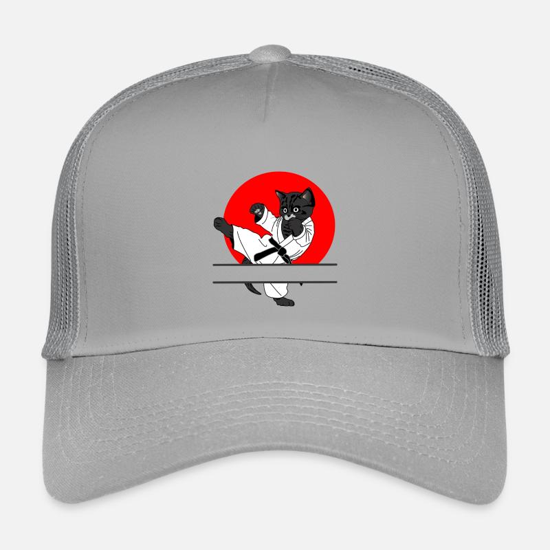 Black cat karate sun Kids’ Trucker Cap