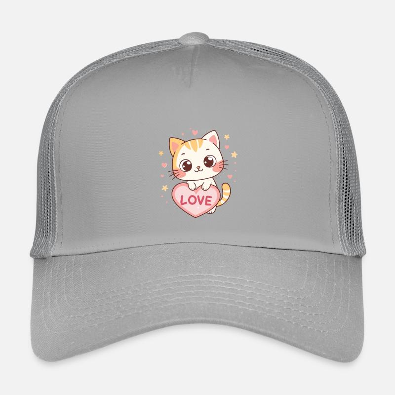 Kitten Kawaii Herzliebe Kinder Trucker-Cap
