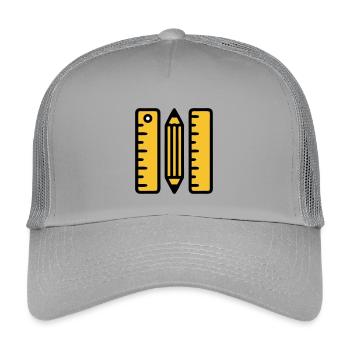 Stift Lineale Zeichnen Architektur - Kinder Trucker-Cap - Hellgrau - Vorne