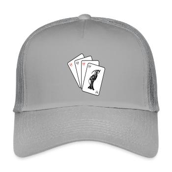 Sensenmann-Karten - Kinder Trucker-Cap - Hellgrau - Vorne