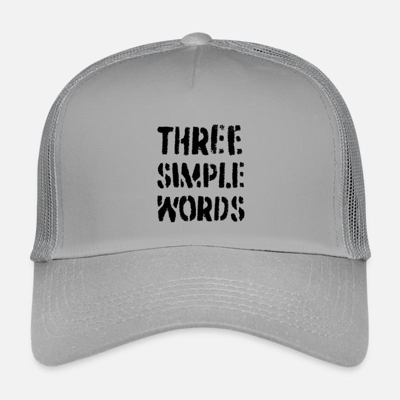 Trois mots simples - Casquette trucker enfant - gris clair