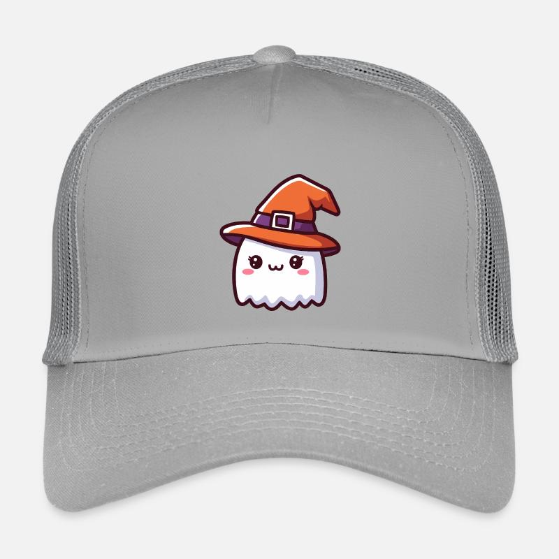 Fantôme mignon dans le chapeau de sorcière Halloween Casquette trucker enfant