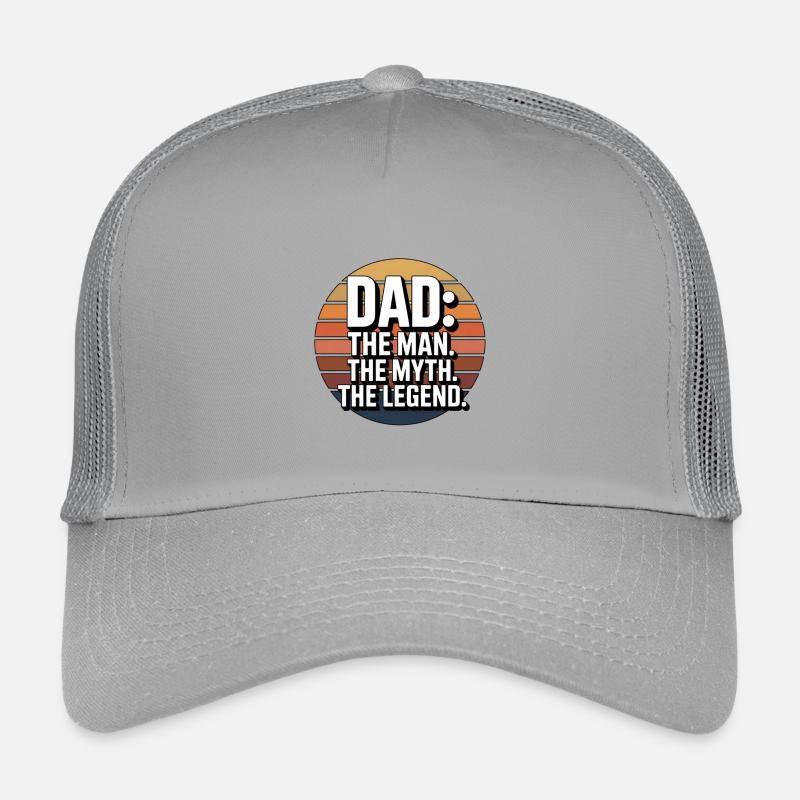 DAD: Der Mann Die Legende - Kinder Trucker-Cap - Hellgrau