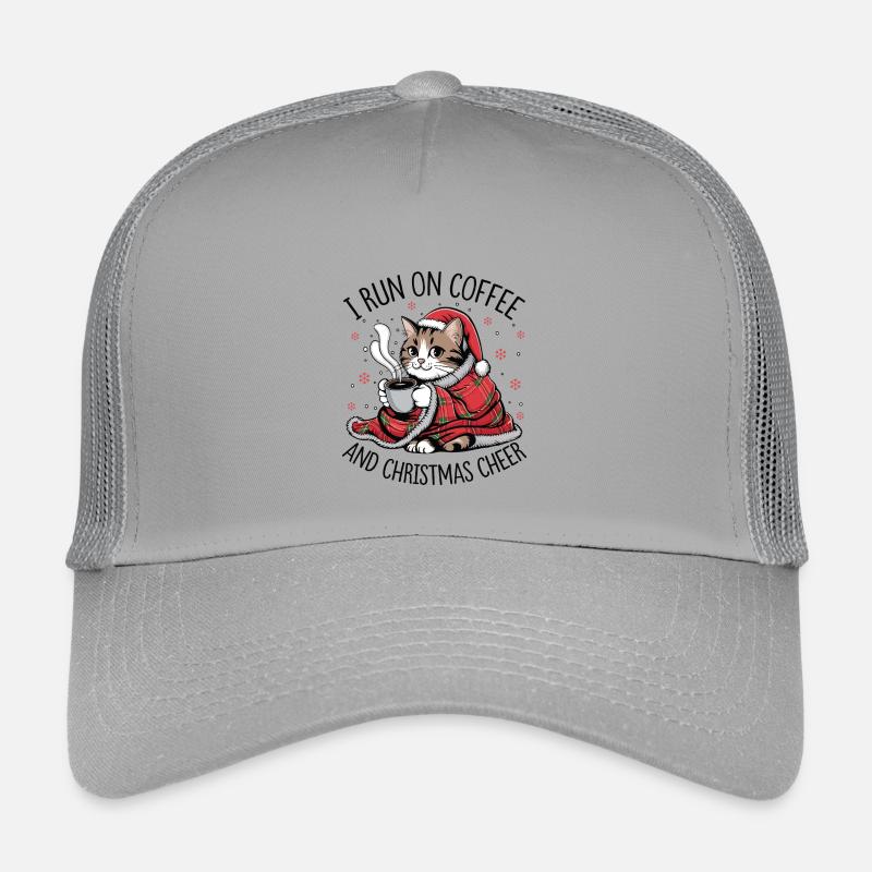 Kitten Christmas Coffee and Joy Kids’ Trucker Cap