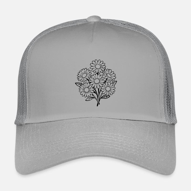 Blume schwarz schwarze Blume Blumen Gänseblümchen Kinder Trucker-Cap
