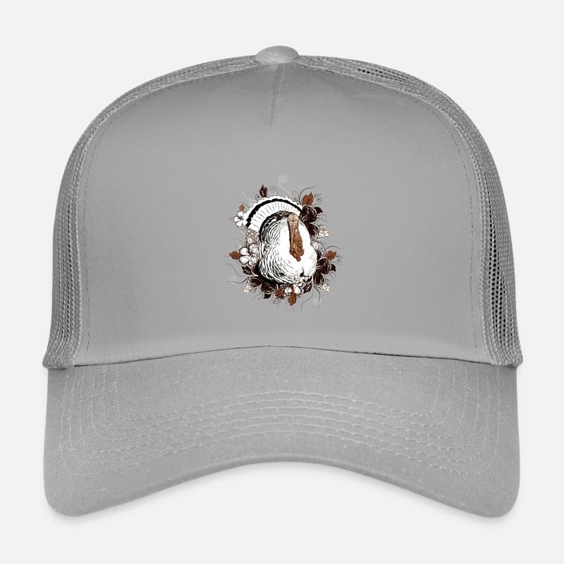 Dinde - Dinde - Thanksgiving - Casquette trucker enfant - gris clair