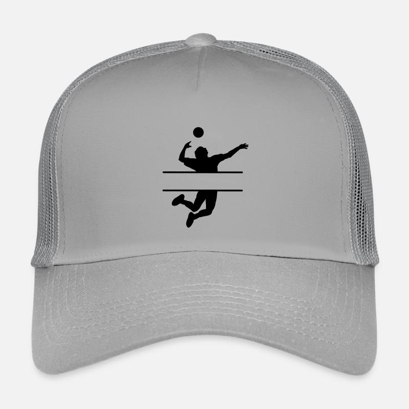 Schattenbild eines Volleyballspielers, der den Ball hält Kinder Trucker-Cap