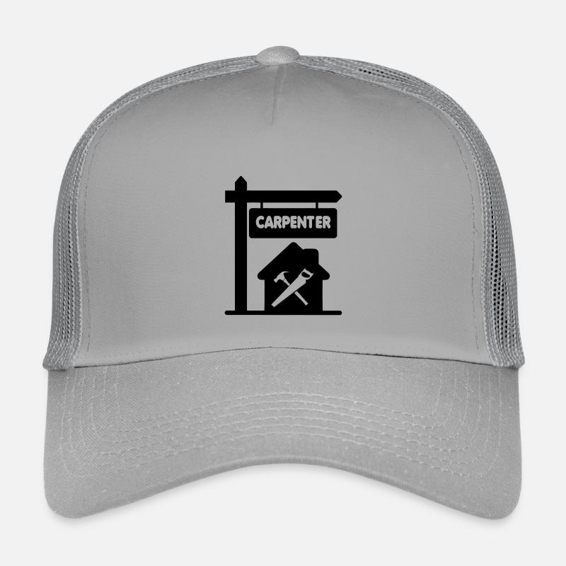Transparent signboard with text carpenter Kids’ Trucker Cap