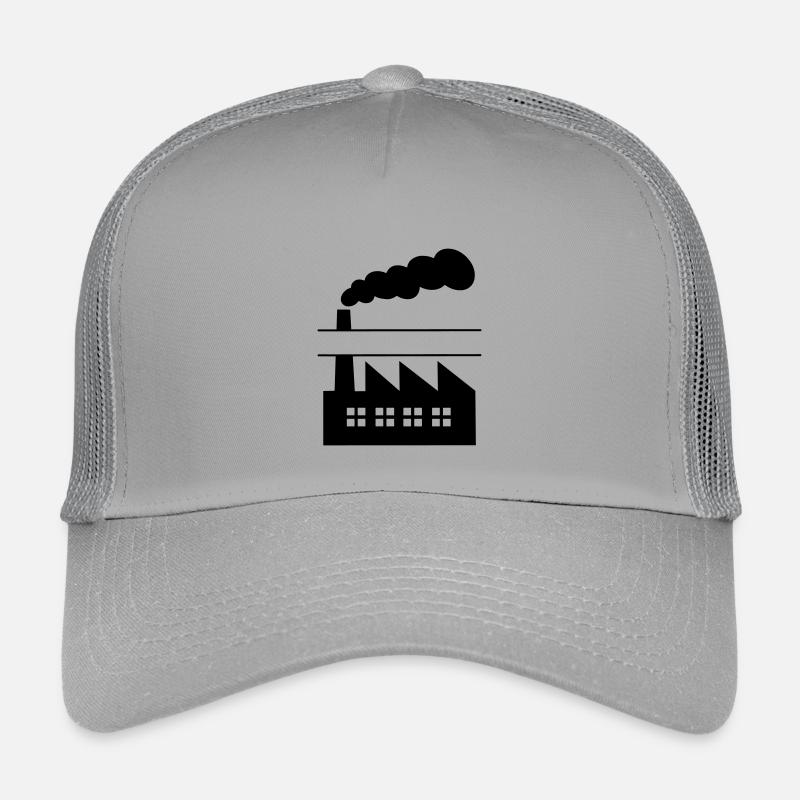 Usine avec bannière de nom de fumée Casquette trucker enfant