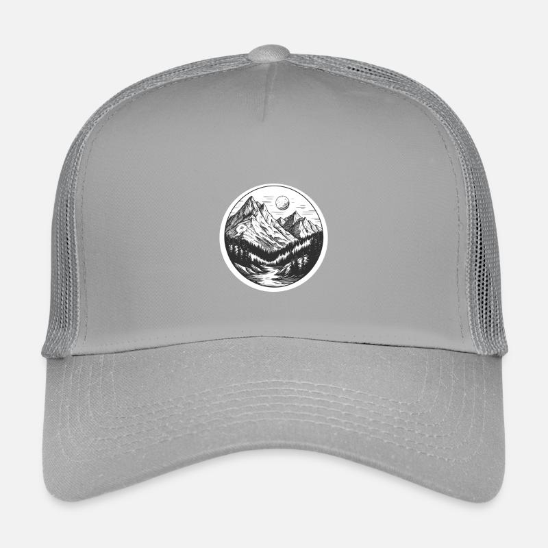 Berge - Kinder Trucker-Cap - Hellgrau